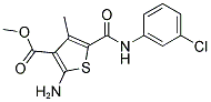 2-AMINO-5-(3-CHLORO-PHENYLCARBAMOYL)-4-METHYL-THIOPHENE-3-CARBOXYLIC ACID METHYL ESTER Struktur