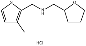 (3-METHYL-THIOPHEN-2-YLMETHYL)-(TETRAHYDRO-FURAN-2-YLMETHYL)-AMINE HYDROCHLORIDE Struktur