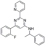 6-(2-FLUOROPHENYL)-N-(1-PHENYLETHYL)-2-PYRIDIN-2-YLPYRIMIDIN-4-AMINE Struktur