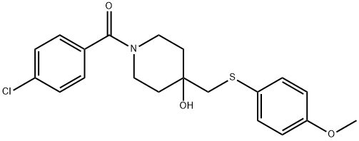 (4-CHLOROPHENYL)(4-HYDROXY-4-([(4-METHOXYPHENYL)SULFANYL]METHYL)PIPERIDINO)METHANONE Struktur