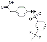 [4-([[3-(TRIFLUOROMETHYL)PHENYL]SULFONYL]AMINO)PHENYL]ACETIC ACID Struktur