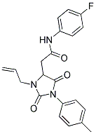 2-[3-ALLYL-1-(4-METHYLPHENYL)-2,5-DIOXOIMIDAZOLIDIN-4-YL]-N-(4-FLUOROPHENYL)ACETAMIDE Struktur