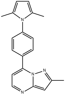 7-[4-(2,5-DIMETHYL-1H-PYRROL-1-YL)PHENYL]-2-METHYLPYRAZOLO[1,5-A]PYRIMIDINE Struktur