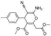 METHYL 6-AMINO-5-CYANO-2-(2-METHOXY-2-OXOETHYL)-4-(4-METHYLPHENYL)-4H-PYRAN-3-CARBOXYLATE Struktur