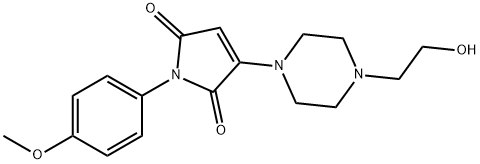 3-[4-(2-HYDROXYETHYL)PIPERAZIN-1-YL]-1-(4-METHOXYPHENYL)-1H-PYRROLE-2,5-DIONE Struktur