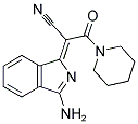 (2Z)-2-(3-AMINO-1H-ISOINDOL-1-YLIDENE)-3-OXO-3-PIPERIDIN-1-YLPROPANENITRILE Struktur