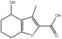 4-HYDROXY-3-METHYL-4,5,6,7-TETRAHYDRO-1-BENZOFURAN-2-CARBOXYLIC ACID Struktur