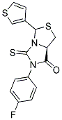 (7AR)-6-(4-FLUOROPHENYL)-3-THIEN-3-YL-5-THIOXOTETRAHYDRO-7H-IMIDAZO[1,5-C][1,3]THIAZOL-7-ONE Struktur