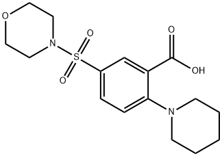 5-(MORPHOLINE-4-SULFONYL)-2-PIPERIDIN-1-YL-BENZOIC ACID Struktur