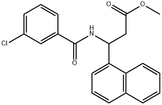 METHYL 3-[(3-CHLOROBENZOYL)AMINO]-3-(1-NAPHTHYL)PROPANOATE Struktur