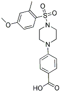 4-(4-[(4-METHOXY-2-METHYLPHENYL)SULFONYL]PIPERAZIN-1-YL)BENZOIC ACID Struktur