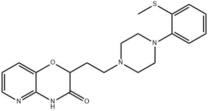 2-(2-(4-[2-(METHYLSULFANYL)PHENYL]PIPERAZINO)ETHYL)-2H-PYRIDO[3,2-B][1,4]OXAZIN-3(4H)-ONE Struktur