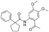 N-(2-ACETYL-4,5-DIMETHOXYPHENYL)(PHENYLCYCLOPENTYL)FORMAMIDE Struktur