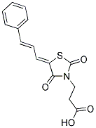 3-[2,4-DIOXO-5-(3-PHENYL-ALLYLIDENE)-THIAZOLIDIN-3-YL]-PROPIONIC ACID Struktur