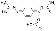 (2Z)-2-((4Z)-4-[(AMINOCARBONOTHIOYL)HYDRAZONO]CYCLOHEXA-2,5-DIEN-1-YLIDENE)HYDRAZINECARBOXIMIDAMIDE NITRATE Struktur