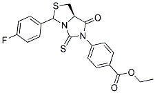 ETHYL 4-[(7AR)-3-(4-FLUOROPHENYL)-7-OXO-5-THIOXODIHYDRO-1H-IMIDAZO[1,5-C][1,3]THIAZOL-6(5H)-YL]BENZOATE Struktur