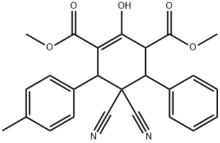 DIMETHYL 5,5-DICYANO-2-HYDROXY-6-(4-METHYLPHENYL)-4-PHENYL-1-CYCLOHEXENE-1,3-DICARBOXYLATE Struktur