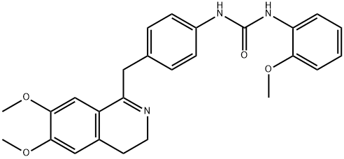 1-(4-((6,7-DIMETHOXY(3,4-DIHYDROISOQUINOLYL))METHYL)PHENYL)-3-(2-METHOXYPHENYL)UREA Struktur