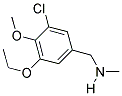 1-(3-CHLORO-5-ETHOXY-4-METHOXYPHENYL)-N-METHYLMETHANAMINE Struktur