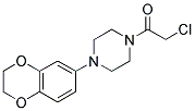 2-CHLORO-1-[4-(2,3-DIHYDRO-BENZO[1,4]DIOXIN-6-YL)-PIPERAZIN-1-YL]-ETHANONE Struktur