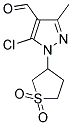 5-CHLORO-1-(1,1-DIOXIDOTETRAHYDROTHIEN-3-YL)-3-METHYL-1H-PYRAZOLE-4-CARBALDEHYDE Struktur