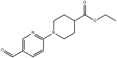 ETHYL 1-(5-FORMYL-2-PYRIDINYL)-4-PIPERIDINECARBOXYLATE Struktur