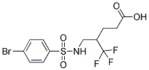 4-(([(4-BROMOPHENYL)SULFONYL]AMINO)METHYL)-5,5,5-TRIFLUOROPENTANOIC ACID Struktur