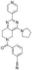 3-(2-PYRIDIN-4-YL-4-PYRROLIDIN-1-YL-7,8-DIHYDRO-5H-PYRIDO[4,3-D]PYRIMIDINE-6-CARBONYL)-BENZONITRILE Structure