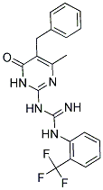 N-(5-BENZYL-4-METHYL-6-OXO-1,6-DIHYDROPYRIMIDIN-2-YL)-N'-[2-(TRIFLUOROMETHYL)PHENYL]GUANIDINE Struktur