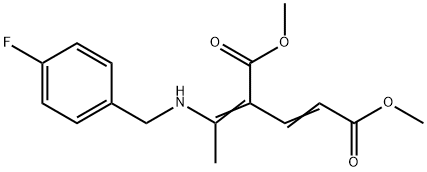 DIMETHYL 4-(1-[(4-FLUOROBENZYL)AMINO]ETHYLIDENE)-2-PENTENEDIOATE Struktur