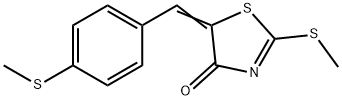 2-(METHYLSULFANYL)-5-((Z)-[4-(METHYLSULFANYL)PHENYL]METHYLIDENE)-1,3-THIAZOL-4-ONE Struktur