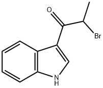 2-BROMO-1-(1H-INDOL-3-YL)-PROPAN-1-ONE Struktur