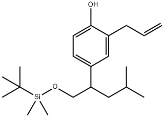 2-ALLYL-4-[1-(TERT-BUTYLDIMETHYLSILANYLOXYMETHYL)-3-METHYLBUTYL]PHENOL Struktur