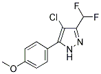 4-CHLORO-3-DIFLUOROMETHYL-5-(4-METHOXYPHENYL)PYRAZOLE Struktur