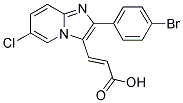 3-[2-(4-BROMO-PHENYL)-6-CHLORO-IMIDAZO[1,2-A]-PYRIDIN-3-YL]-ACRYLIC ACID Struktur