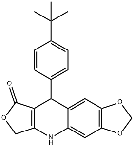 9-[4-(TERT-BUTYL)PHENYL]-6,9-DIHYDRO[1,3]DIOXOLO[4,5-G]FURO[3,4-B]QUINOLIN-8(5H)-ONE Struktur