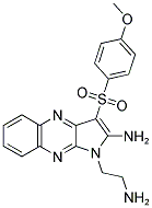 1-(2-AMINO-ETHYL)-3-(4-METHOXY-BENZENESULFONYL)-1H-PYRROLO[2,3-B]QUINOXALIN-2-YLAMINE Struktur