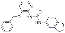 1-(INDAN-5-YL)-3-(3-(PHENYLMETHOXY)(2-PYRIDYL))UREA Struktur