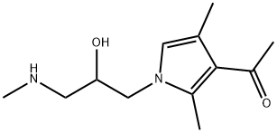 1-[1-(2-HYDROXY-3-METHYLAMINO-PROPYL)-2,4-DIMETHYL-1H-PYRROL-3-YL]-ETHANONE Struktur