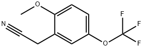 2-(METHOXY)-5-(TRIFLUOROMETHOXY)PHENYLACETONITRILE Struktur