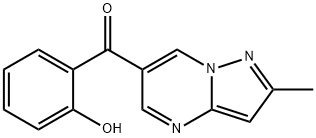 (2-HYDROXYPHENYL)(2-METHYLPYRAZOLO[1,5-A]PYRIMIDIN-6-YL)METHANONE Struktur