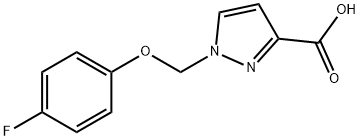 1-(4-FLUORO-PHENOXYMETHYL)-1 H-PYRAZOLE-3-CARBOXYLIC ACID Struktur