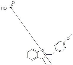 3-[2-(4-METHOXY-BENZYL)-BENZOIMIDAZOL-1-YL]-PROPIONIC ACID Struktur