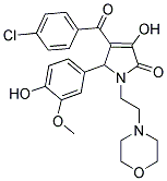 4-(4-CHLOROBENZOYL)-3-HYDROXY-5-(4-HYDROXY-3-METHOXYPHENYL)-1-(2-MORPHOLINOETHYL)-1H-PYRROL-2(5H)-ONE Struktur