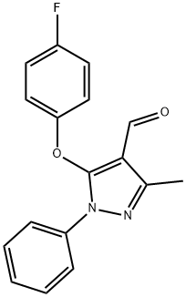 5-(4-FLUORO-PHENOXY)-3-METHYL-1-PHENYL-1H-PYRAZOLE-4-CARBALDEHYDE Struktur