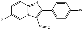 6-BROMO-2-(4-BROMO-PHENYL)-IMIDAZO[1,2-A]PYRIDINE-3-CARBALDEHYDE Struktur