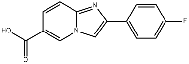 2-(4-FLUOROPHENYL)IMIDAZO[1,2-A]PYRIDINE-6-CARBOXYLIC ACID Struktur