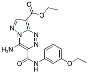 ETHYL 4-AMINO-3-{[(3-ETHOXYPHENYL)AMINO]CARBONYL}PYRAZOLO[5,1-C][1,2,4]TRIAZINE-8-CARBOXYLATE Struktur