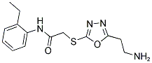 2-[5-(2-AMINO-ETHYL)-[1,3,4]OXADIAZOL-2-YLSULFANYL]-N-(2-ETHYL-PHENYL)-ACETAMIDE Struktur