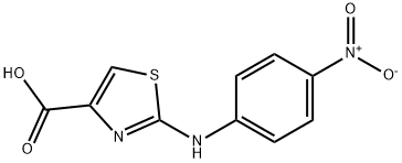 2-(4-NITRO-PHENYLAMINO)-THIAZOLE-4-CARBOXYLIC ACID Struktur